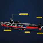 Military Los Angeles-Class SSN Submarine 2987pcs-3